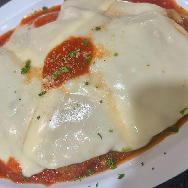 Eggplant Parmigiana Lunch.