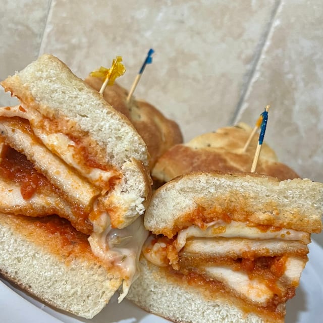 Chicken Parmg. Focaccia.