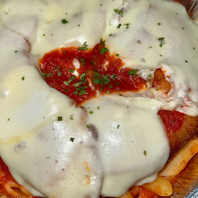 Chicken Parmigiana Lunch.