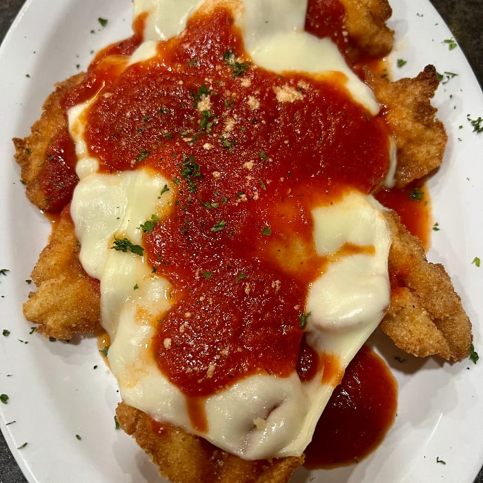 Shrimp Parmigiana Lunch.