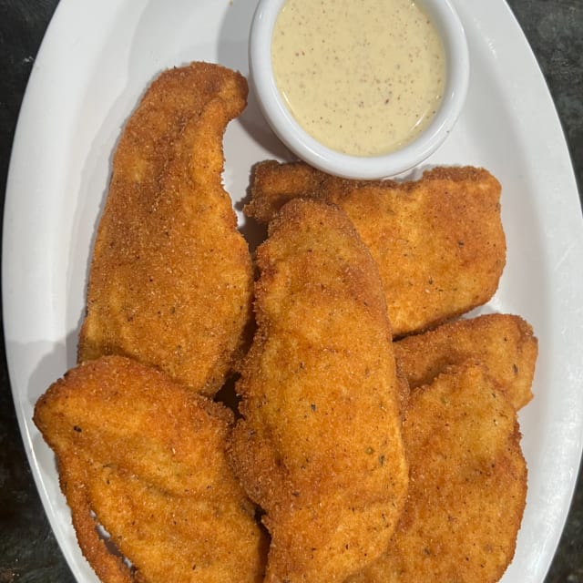 Chicken Fingers (6) side Honey Mustard.