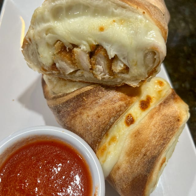 Breaded Chicken Mozzarella Roll.